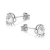 9ct White Gold Cubic Zirconia Solitaire Stud Earrings - 6mm - G3027 Alternative Image