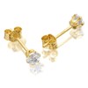 9ct Gold Cubic Zirconia Solitaire Stud Earrings - 3mm - G3082 Alternative Image
