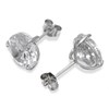 9ct White Gold Round Cubic Zirconia Earrings - 8mm - G3144 Alternative Image