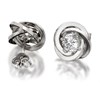 9ct White Gold Cubic Zirconia Knot Earrings - 10mm - G3189 Alternative Image
