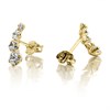 9ct Gold Cubic Zirconia Crawler Stud Earrings - 11mm - G32102 Alternative Image