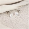 9ct White Gold Cubic Zirconia Stud Earrings - 4mm - G32103 Alternative Image