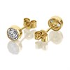 9ct Gold Cubic Zirconia Stud Earrings - 4mm - G32107 Alternative Image