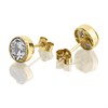 9ct White Gold Cubic Zirconia Stud Earrings - 6mm - G32108 Alternative Image