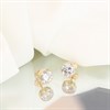 9ct White Gold Cubic Zirconia Stud Earrings - 6mm - G32108 Alternative Image