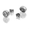9ct White Gold Cubic Zirconia Stud Earrings - 6mm - G32110 Alternative Image