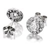 9ct White Gold Cubic Zirconia Cluster Stud Earrings - 7mm - G3217 Alternative Image