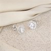 9ct White Gold Cubic Zirconia Cluster Stud Earrings - 7mm - G3217 Alternative Image