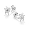 9ct White Gold Cubic Zirconia Daisy Stud Earrings - 7mm - G3225 Alternative Image