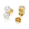 9ct Gold Double Cubic Zirconia Stud Earrings - 8mm - G3233 Alternative Image