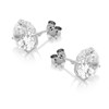 9ct White Gold Cubic Zirconia Solitaire Stud Earrings - 8mm - G3239 Alternative Image
