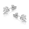 9ct White Gold Cubic Zirconia Stud Earrings - 5mm - G3250 Alternative Image