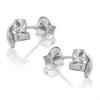 9ct White Gold Cubic Zirconia Kiss Earrings - G3258 Alternative Image