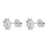 9ct White Gold Cubic Zirconia Flower Stud Earrings - 6mm - G3271 Alternative Image