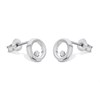9ct White Gold Cubic Zirconia Circle Stud Earrings - 7mm - G3272 Alternative Image