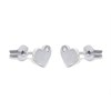 9ct White Gold Cubic Zirconia Heart Stud Earrings - 6mm - G3273 Alternative Image