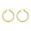 9ct Gold Cubic Zirconia Hoop Earrings - 15mm - G3277 Alternative Image