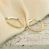 9ct Gold Cubic Zirconia Hoop Earrings - 15mm - G3277 Alternative Image