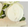 9ct White Gold Cubic Zirconia Hoop Earrings - 15mm - G3279 Alternative Image
