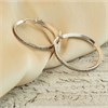 9ct White Gold Cubic Zirconia Hoop Earrings - 15mm - G3279 Alternative Image