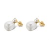 9ct Gold Cubic Zirconia And Freshwater Pearl Stud Or Drop Earrings - G3281 Alternative Image