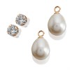 9ct Gold Cubic Zirconia And Freshwater Pearl Stud Or Drop Earrings - G3281 Alternative Image