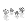 9ct White Gold Cubic Zirconia Heart Stud Earrings - 6mm - G3292 Alternative Image