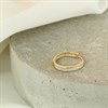 9ct Gold Cubic Zirconia Single Hoop Earring - 14mm - G3430 Alternative Image