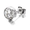 9ct White Gold Cubic Zirconia Single Stud Earring - 6mm - G3462 Alternative Image