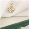 9ct Gold Cubic Zirconia Lattice Heart Charm - G3637 Alternative Image