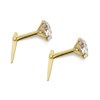9ct Gold Cubic Zirconia Andralok Earrings - 5mm - G3969 Alternative Image