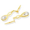 9ct Gold Crystal Andralok Drop Earrings - 24mm drop - G4039 Alternative Image