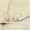 9ct White Gold Crystal Creole Hoop Earrings - 18mm - G41123 Alternative Image