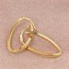 9ct Gold Twist Oval Hoop Earrings - 27mm - G41127 Alternative Image