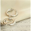 9ct White Gold Twisted Hoop Earrings - 21mm - G41147 Alternative Image