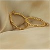 9ct Gold Twist Hoop Earrings - 23mm - G41151 Alternative Image