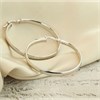 9ct White Gold Hoop Earrings - 30mm - G41156 Alternative Image