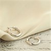 9ct White Gold Twist Hoop  Earrings - 14mm - G41160 Alternative Image