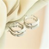 9ct White Gold Diamond Cut Creole Hoop Earrings - 17mm - G4130 Alternative Image
