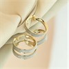 9ct Gold Moon Dust Hoop Earrings - 19mm - G4132 Alternative Image