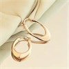9ct Rose Gold Oval Creole Hoop Earrings - 24mm - G4137 Alternative Image