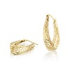 9ct Gold Greek Key Creole Hoop Earrings - 26mm - G4150 Alternative Image