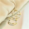 9ct Gold Sparkly Twisted Hoop Earrings - 20mm - G4163 Alternative Image