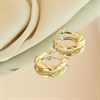 9ct Gold Ribbed Creole Hoop Earrings - 14mm - G4195 Alternative Image