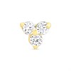 9ct Gold Cubic Zirconia Barbell Piercing Stud - G4234 Alternative Image