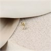 9ct Gold Cubic Zirconia Barbell Piercing Stud - G4234 Alternative Image