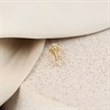 9ct Gold Cubic Zirconia Labret Piercing Stud - G4236 Alternative Image