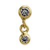 9ct Gold Cubic Zirconia Dropper Labret Piercing Stud - G4239 Alternative Image