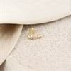 9ct Gold Cubic Zirconia Dropper Labret Piercing Stud - G4239 Alternative Image