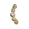 9ct Gold Cubic Zirconia Curve Labret Piercing Stud - G4241 Alternative Image